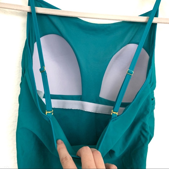 On The Beach Plus Size Ruched One Piece Swim Suit - Picture 4 of 7